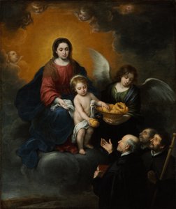 Het Kind Jezus Verdeelt Brood aan de Pelgrims door Bartolomé Esteban Murillo